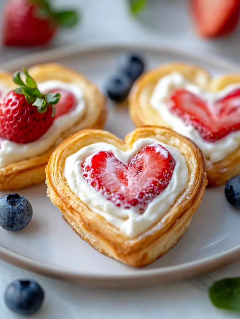 Delicias de hojaldre y crema de fresa