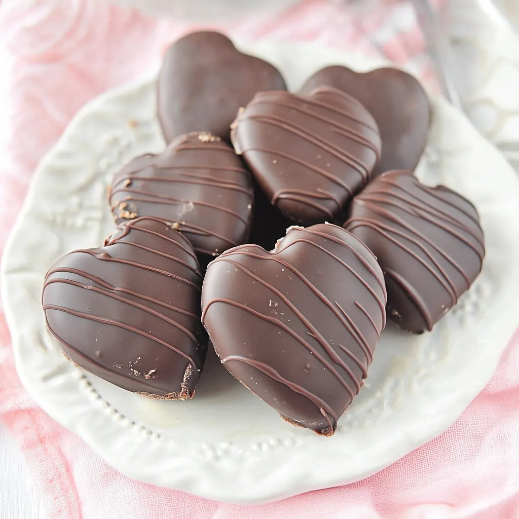 Corazones Caseros de Chocolate y Cacahuate