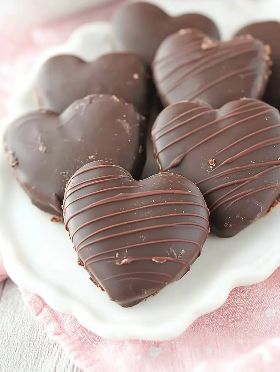 Corazones de Chocolate y Cacahuate Caseros Fáciles