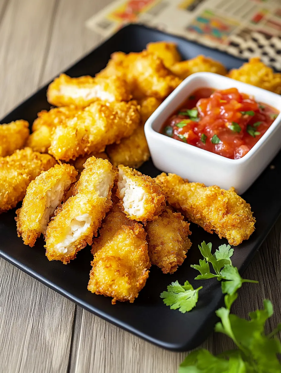 Tiritas de pollo crujientes – fácil y rápido