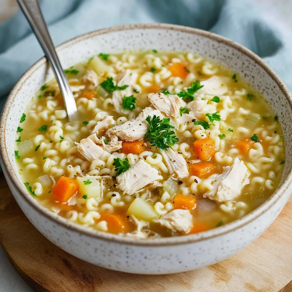 Sopa deliciosa de pollo