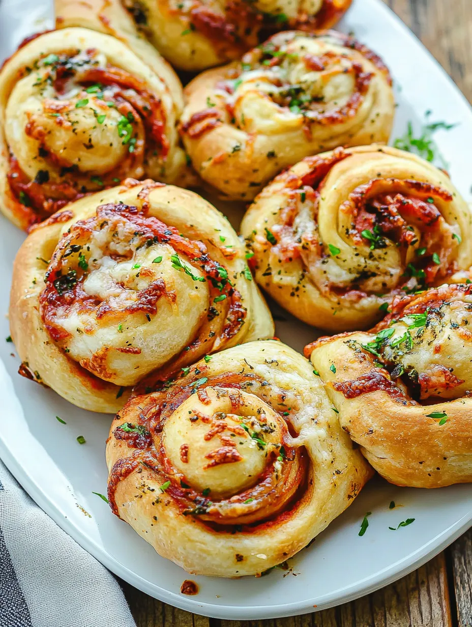 Rollitos de Pizza con Chorizo y Queso Mozzarella