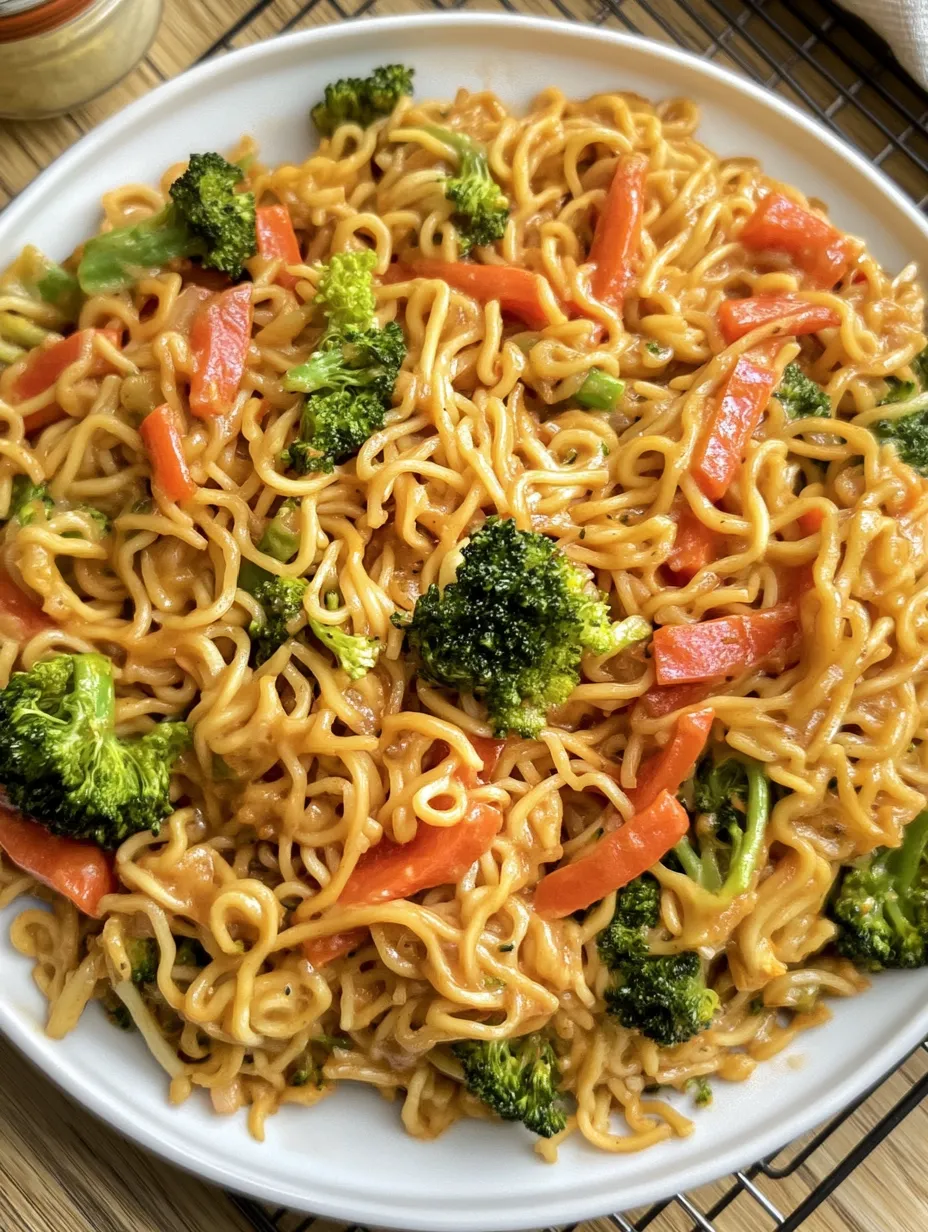 Fideos Mie con salsa de cacahuate y verduras – Fácil, delicioso y sano