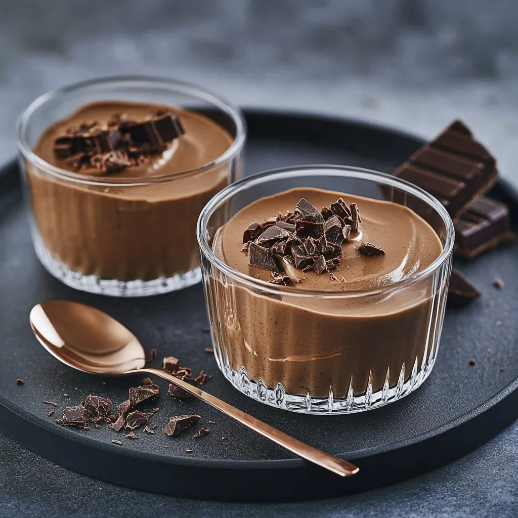 Mousse de Chocolate Sin Huevo