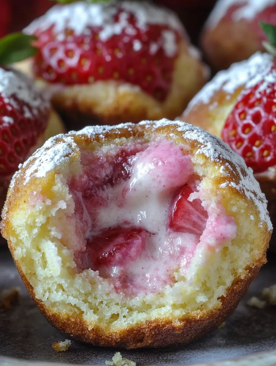 Muffins De Fresas Y Queso Crema Estilo Pan Francés