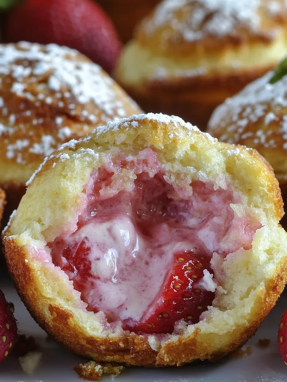Fáciles Muffins De Fresas Y Queso Crema Estilo Pan Francés