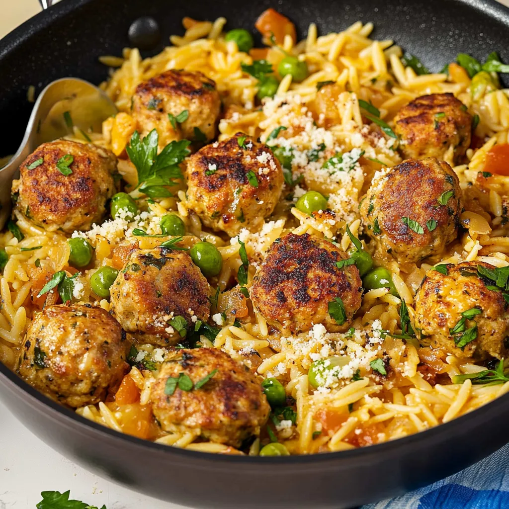 Albóndigas Mediterráneas y Orzo
