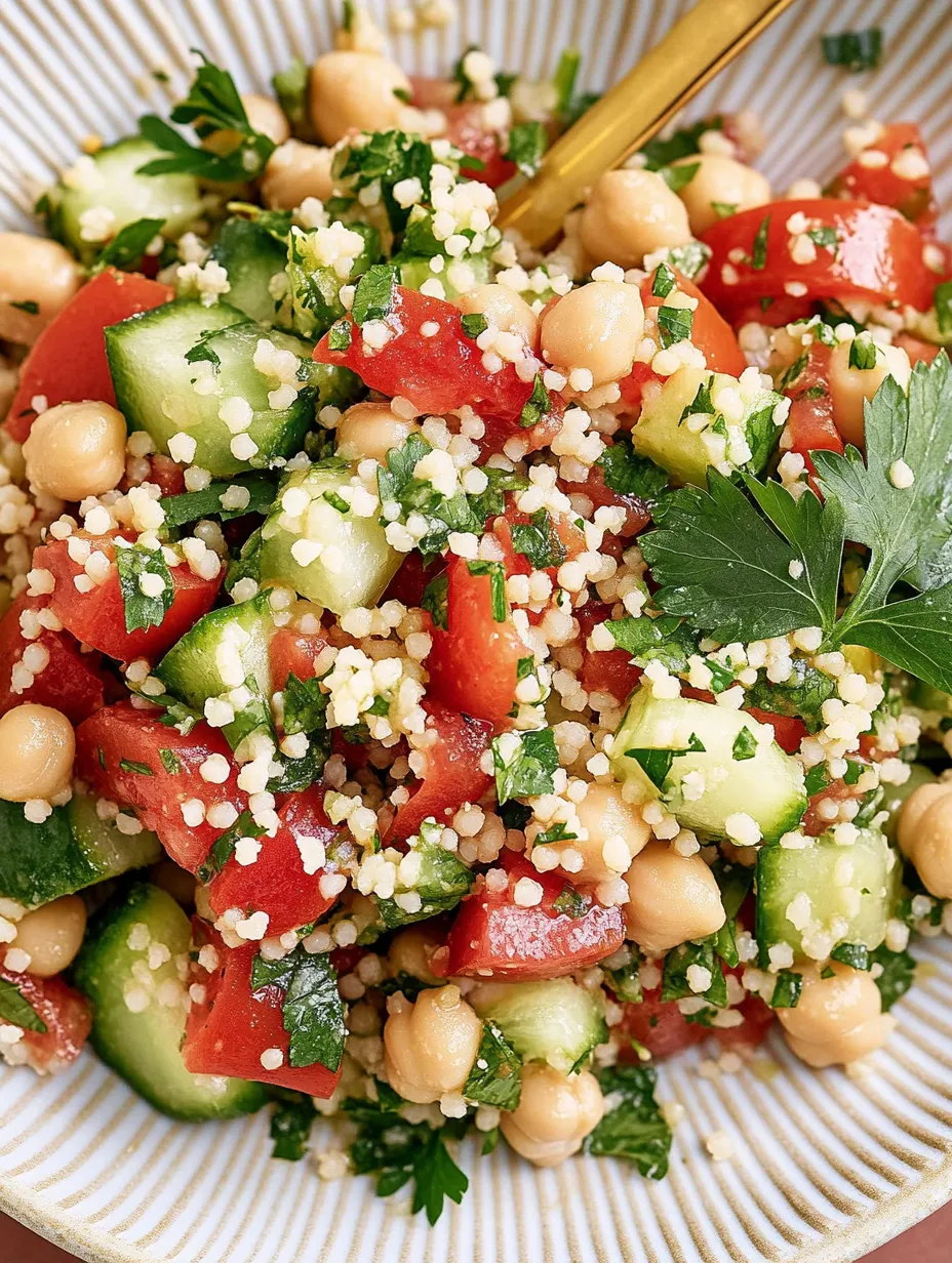 Ensalada de cuscús con garbanzos – Fresca, Ligera y Nutritiva