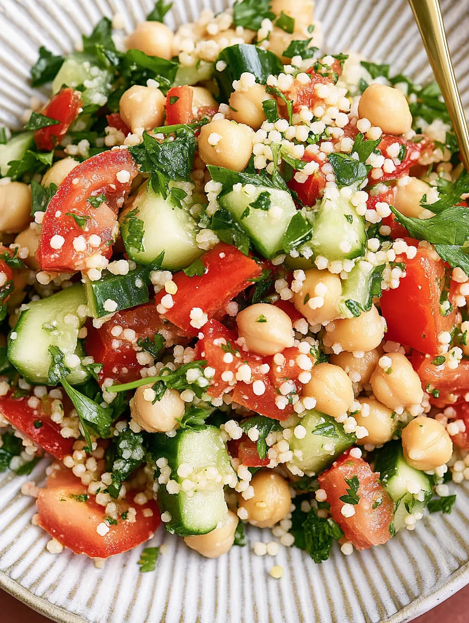 Ensalada de cuscús con garbanzos – Rápida, Nutritiva y Deliciosa