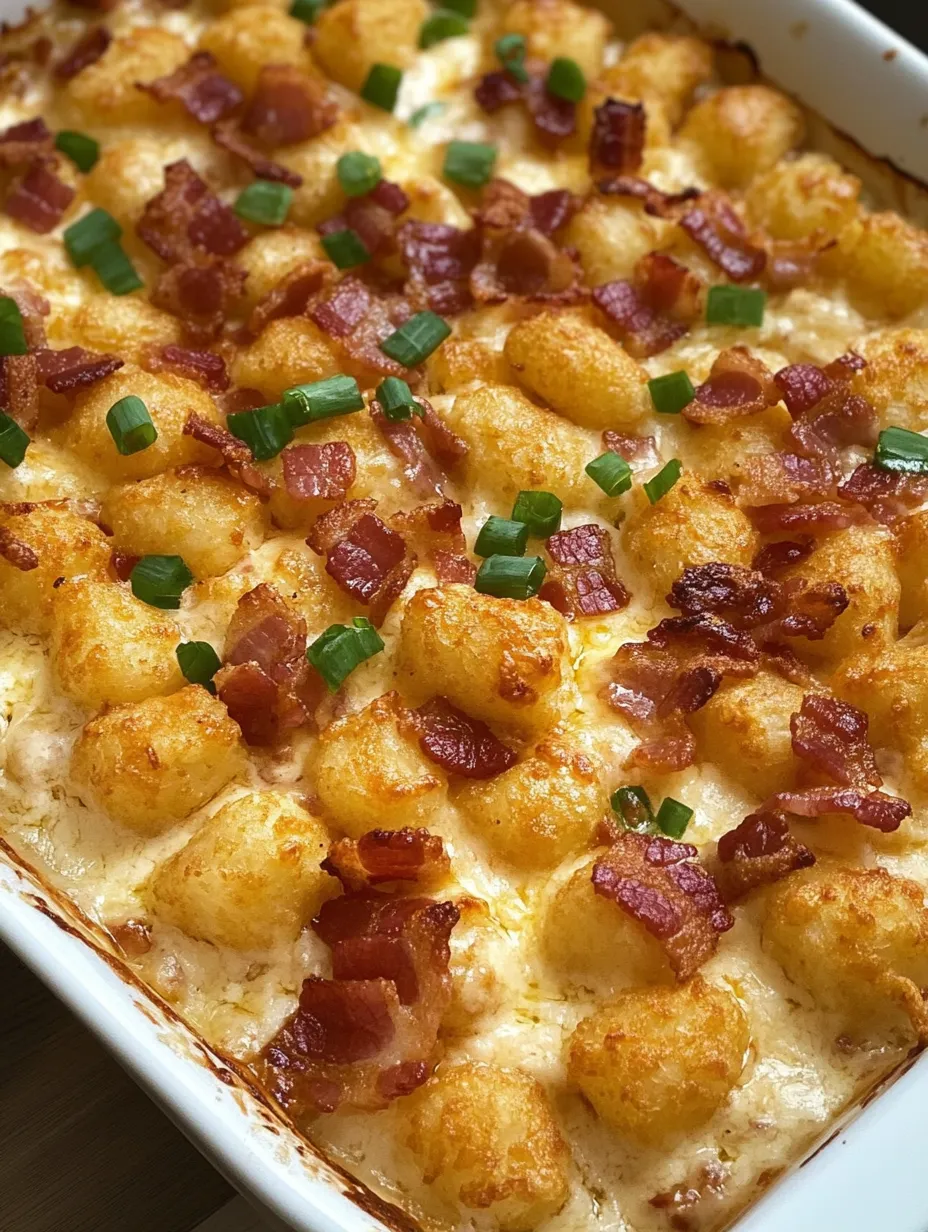 Guiso Casero de Pollo Tocino Ranch y Tater Tots