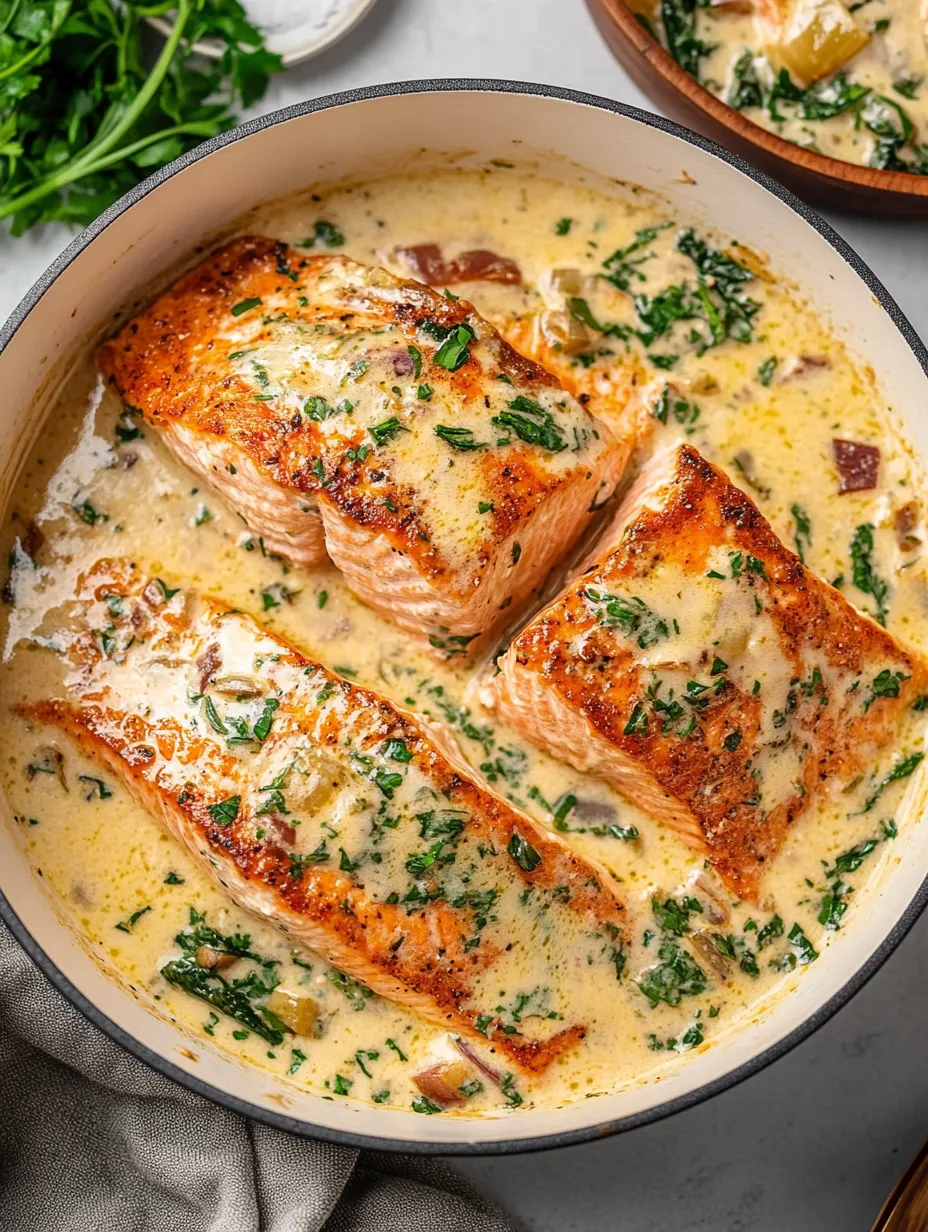 Salmón Cremoso Casero Estilo Toscano