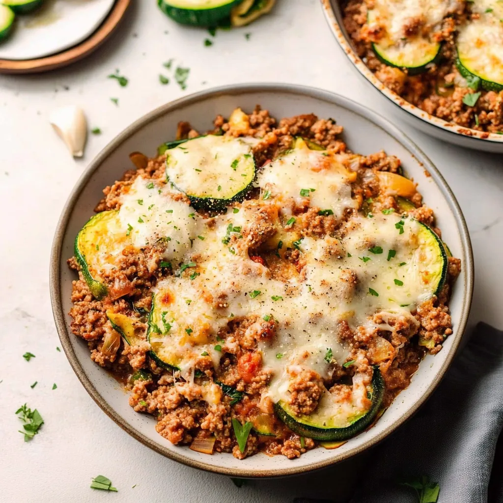 Cazuela de Calabacín con Carne Molida