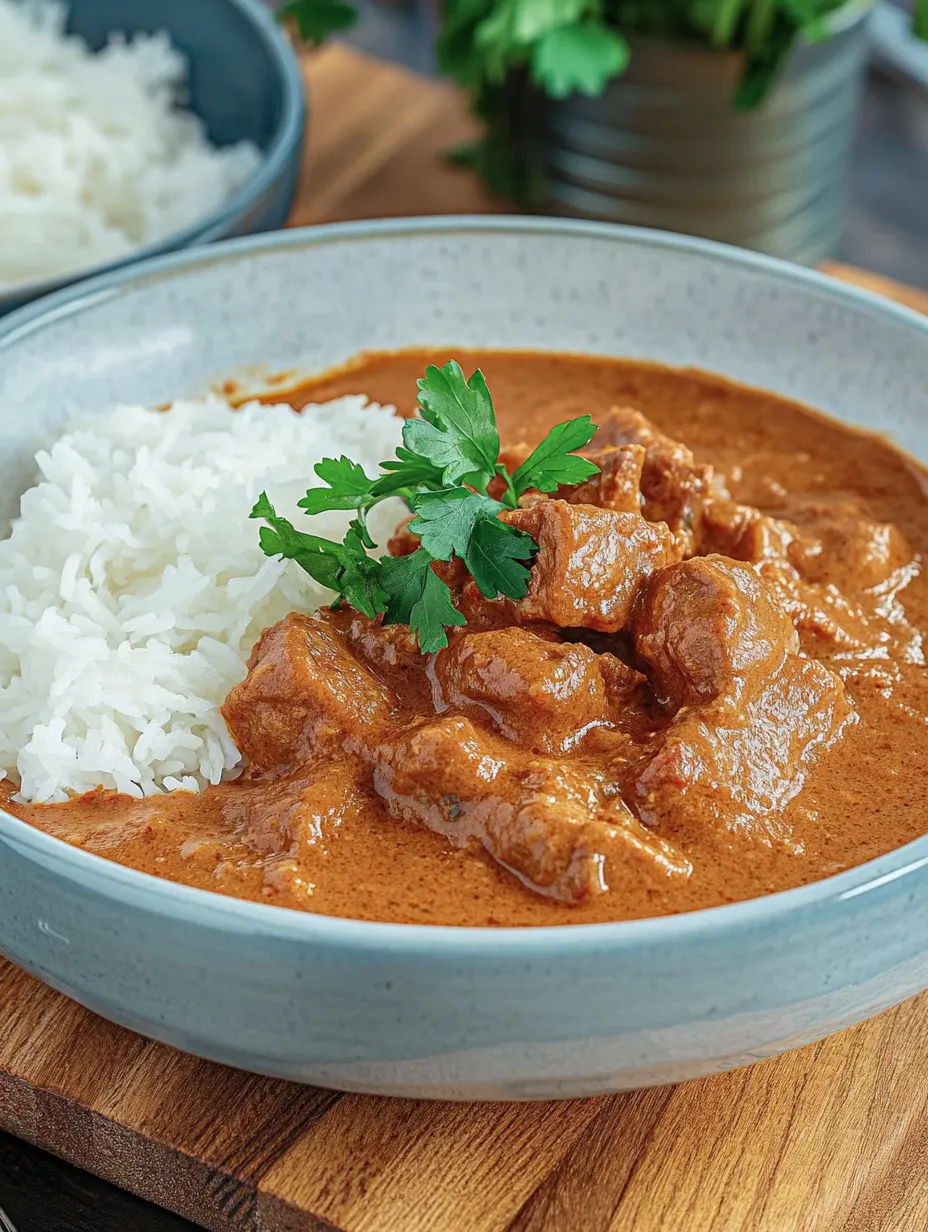 Butter Chicken con arroz – Súper cremoso y aromático