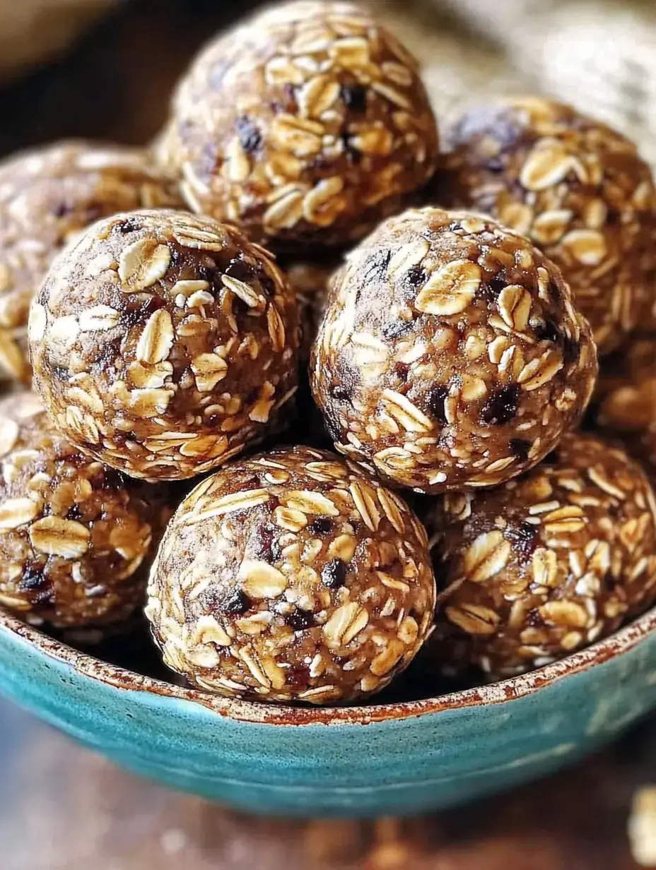 Un bol lleno de bolitas de avena y otros ingredientes, listas para disfrutar.