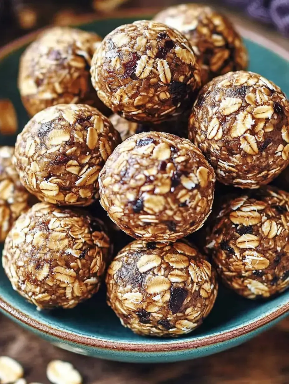 Bol lleno de bolitas de avena cubiertas con copos, listo para disfrutar.