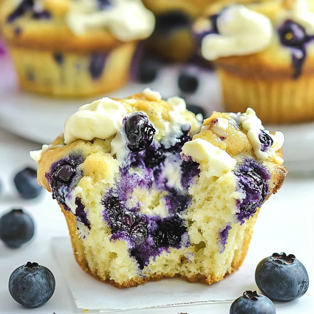 Muffins Arándanos Cremosos