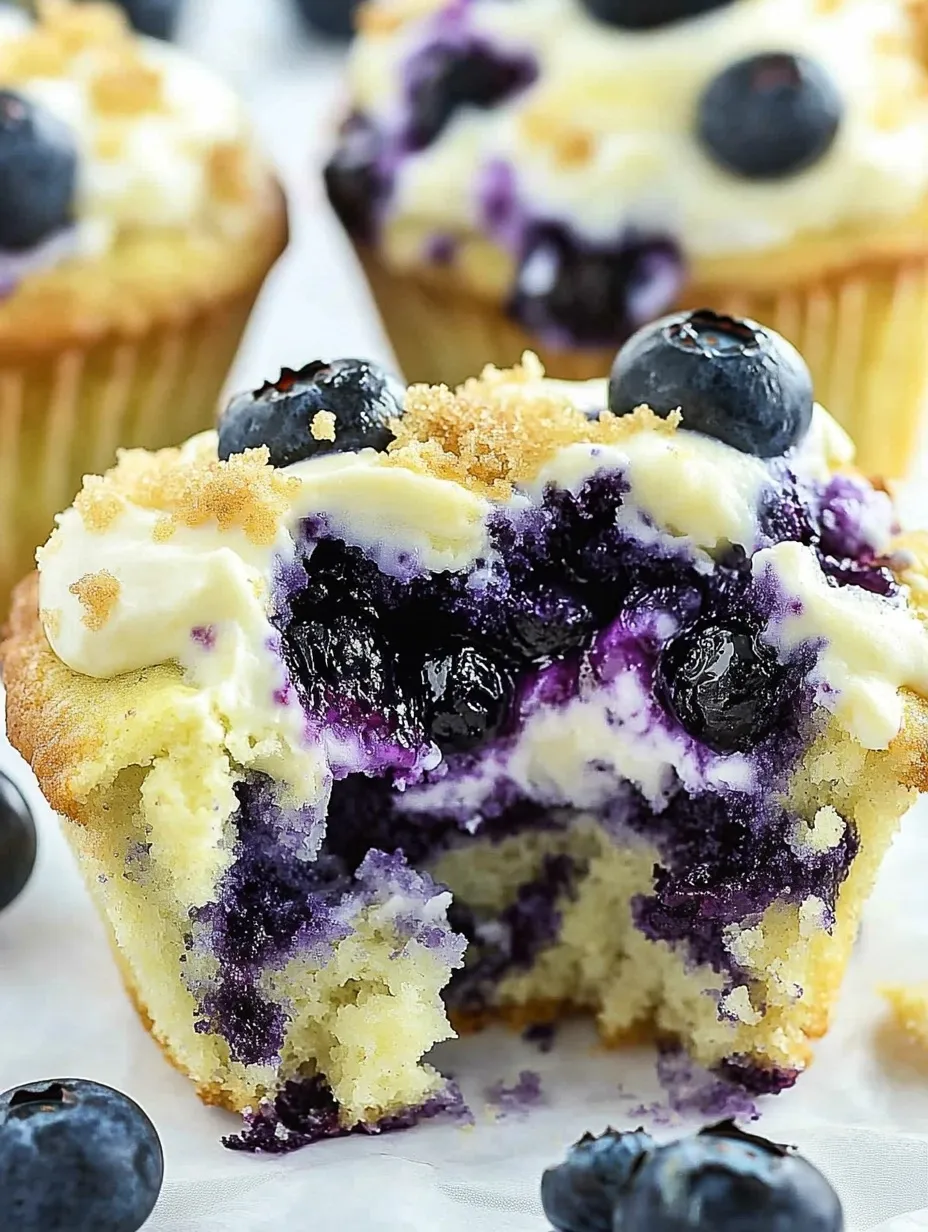 Muffins de Queso Crema y Arándanos