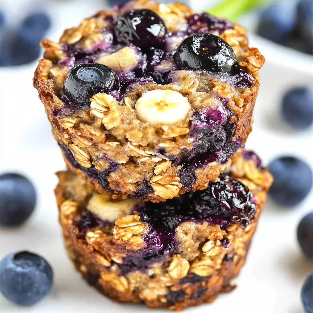 Copas de Avena con Arándanos y Plátano