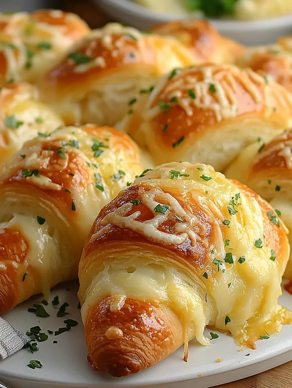 Rollos fáciles de ajo y queso