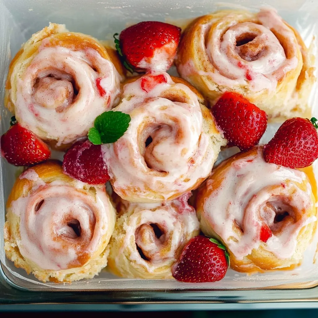 Rollos de Canela con Fresa