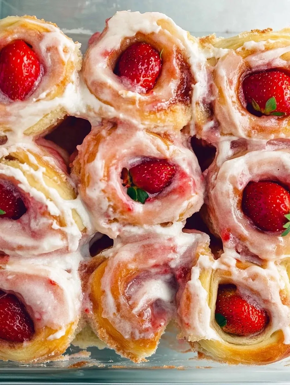 Rollos caseros de fresa y canela