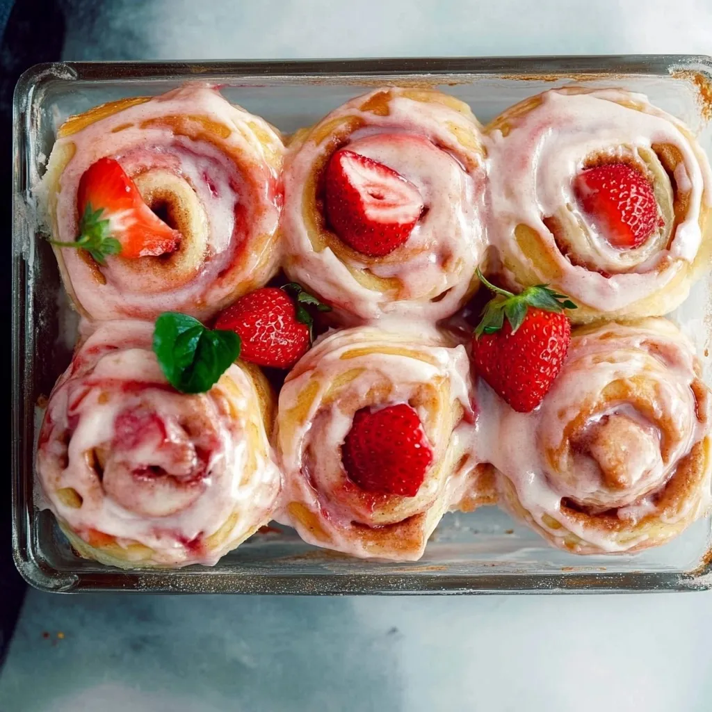 Rollos de fresa con canela