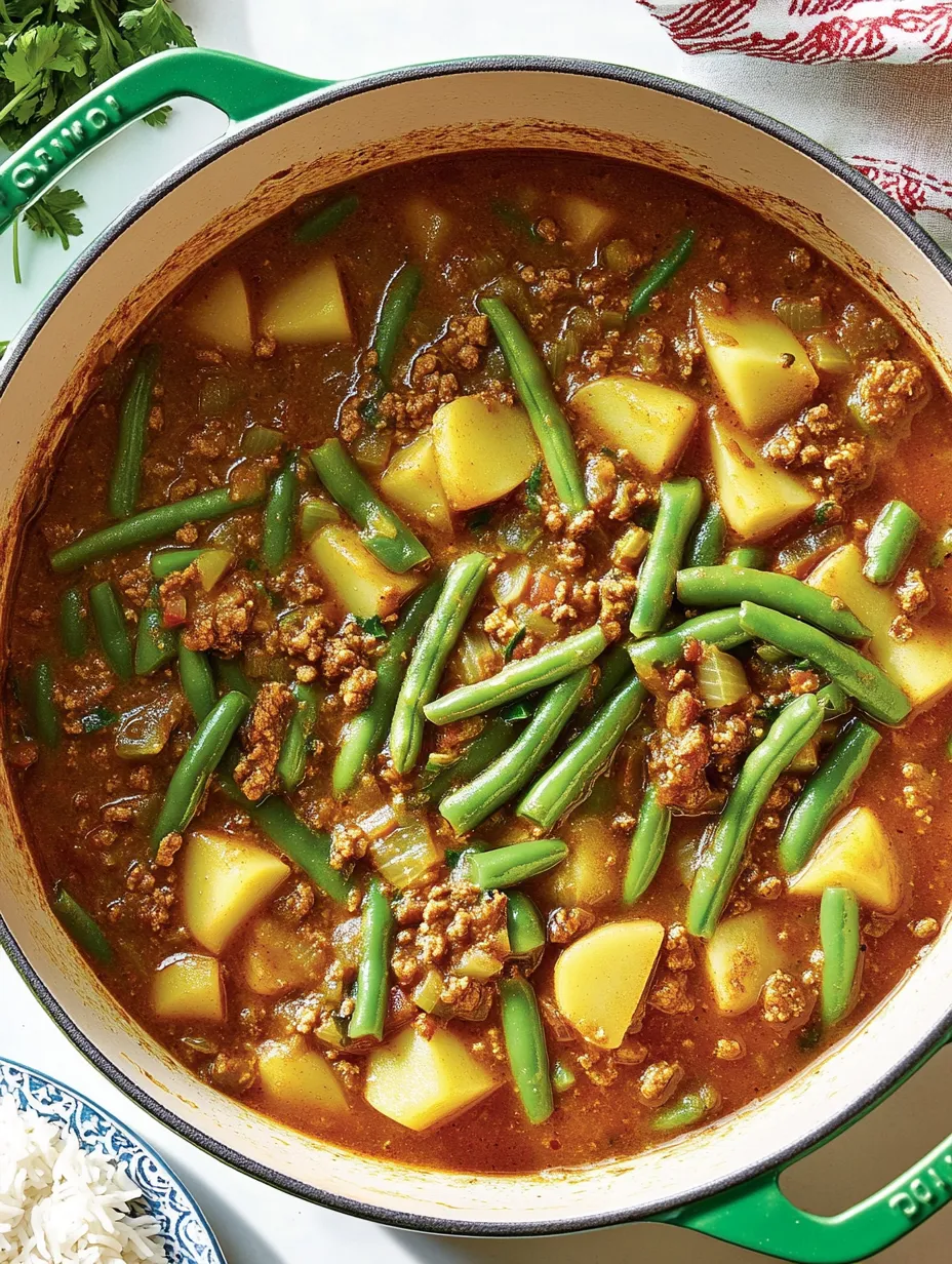 Sartén de judías verdes con patatas y carne picada – Sustancioso y rico