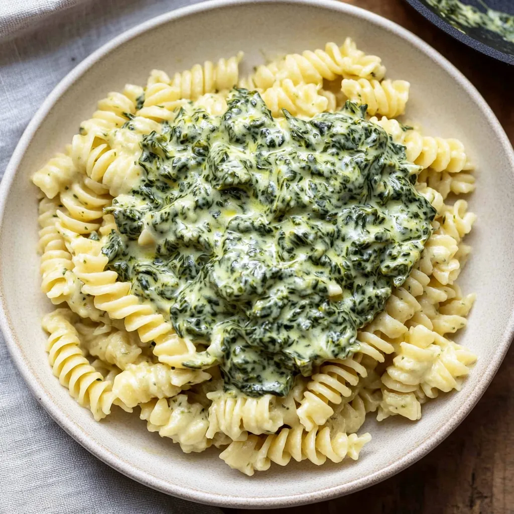 Salsa cremosa de espinacas