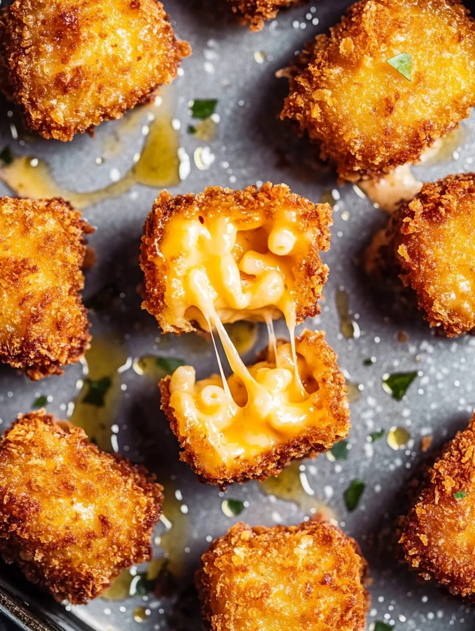 Macarrones con Queso en Bocaditos Crujientes