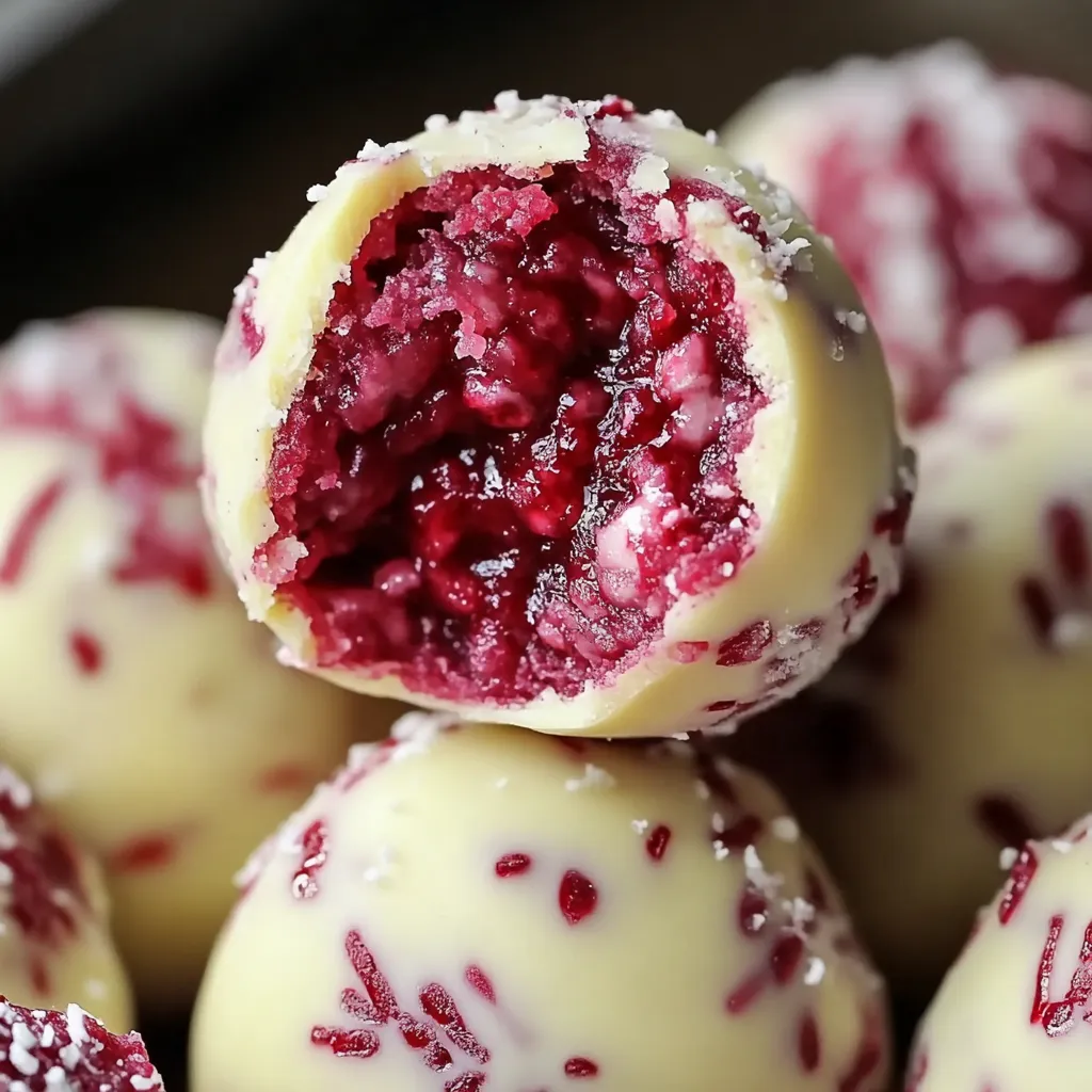 Trufas Frambuesa Chocolate Blanco