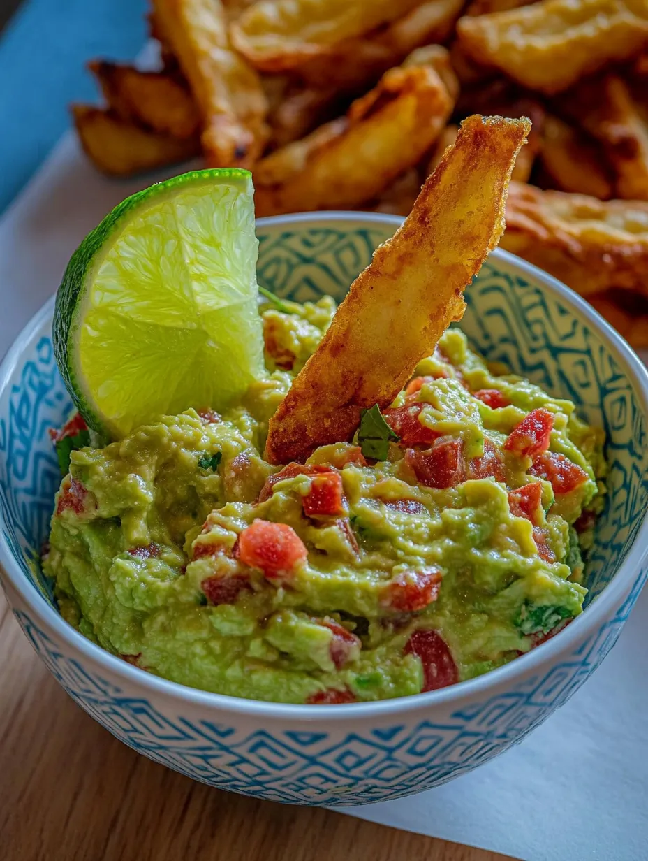 Patatas al parmesano con salsa de aguacate – Crujientes y frescas