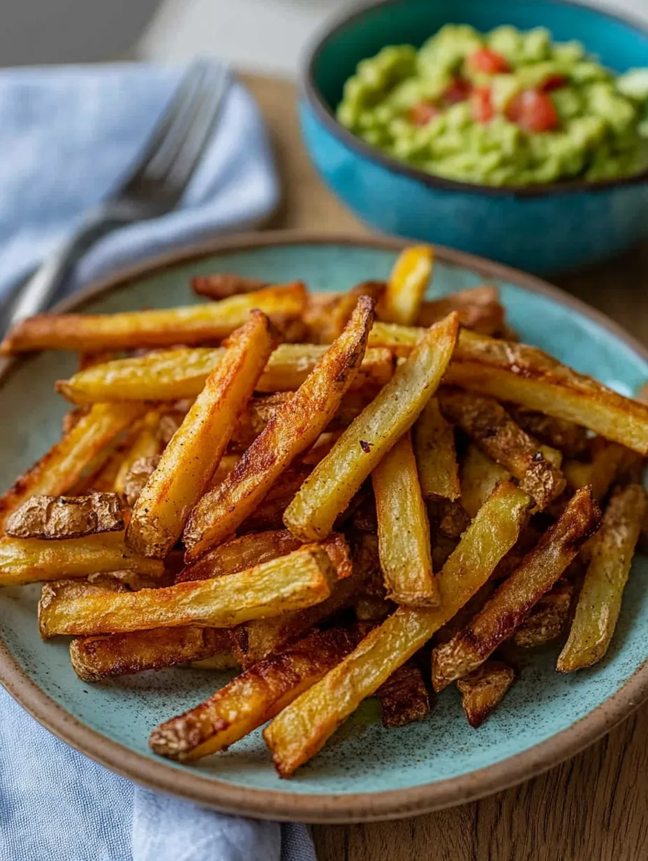 Patatas crujientes al parmesano con cremosa salsa de aguacate