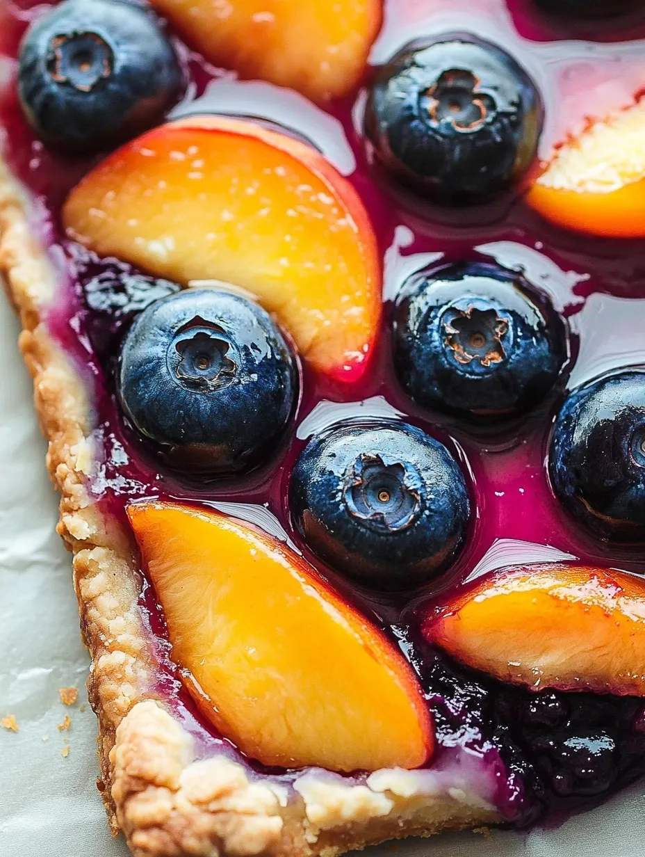 Receta de Tarta Arándanos Durazno