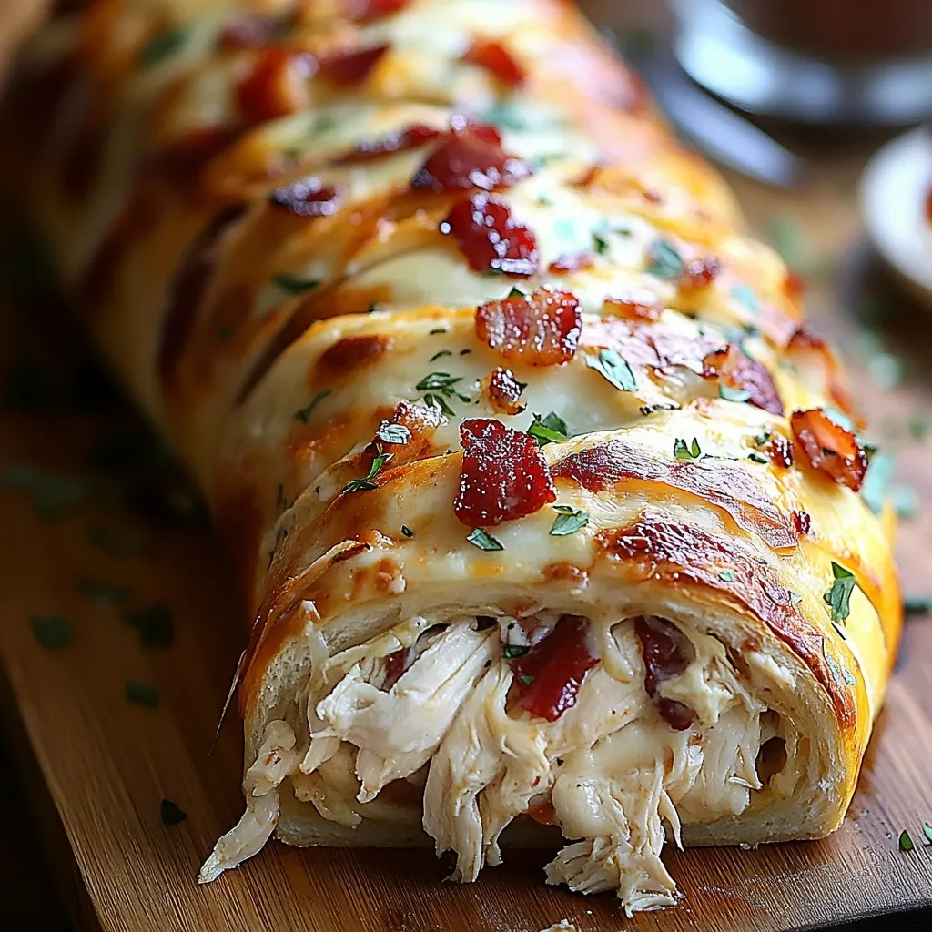 Stromboli casero de Pollo Bacon Ranch