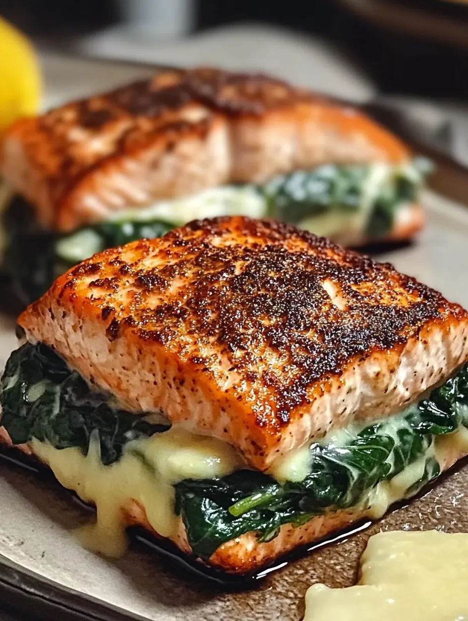 Salmón Relleno de Espinaca y Especias