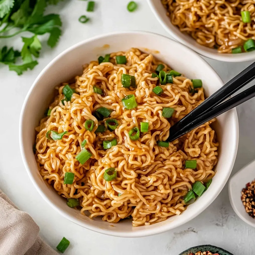 Fideos Ajo y Sésamo