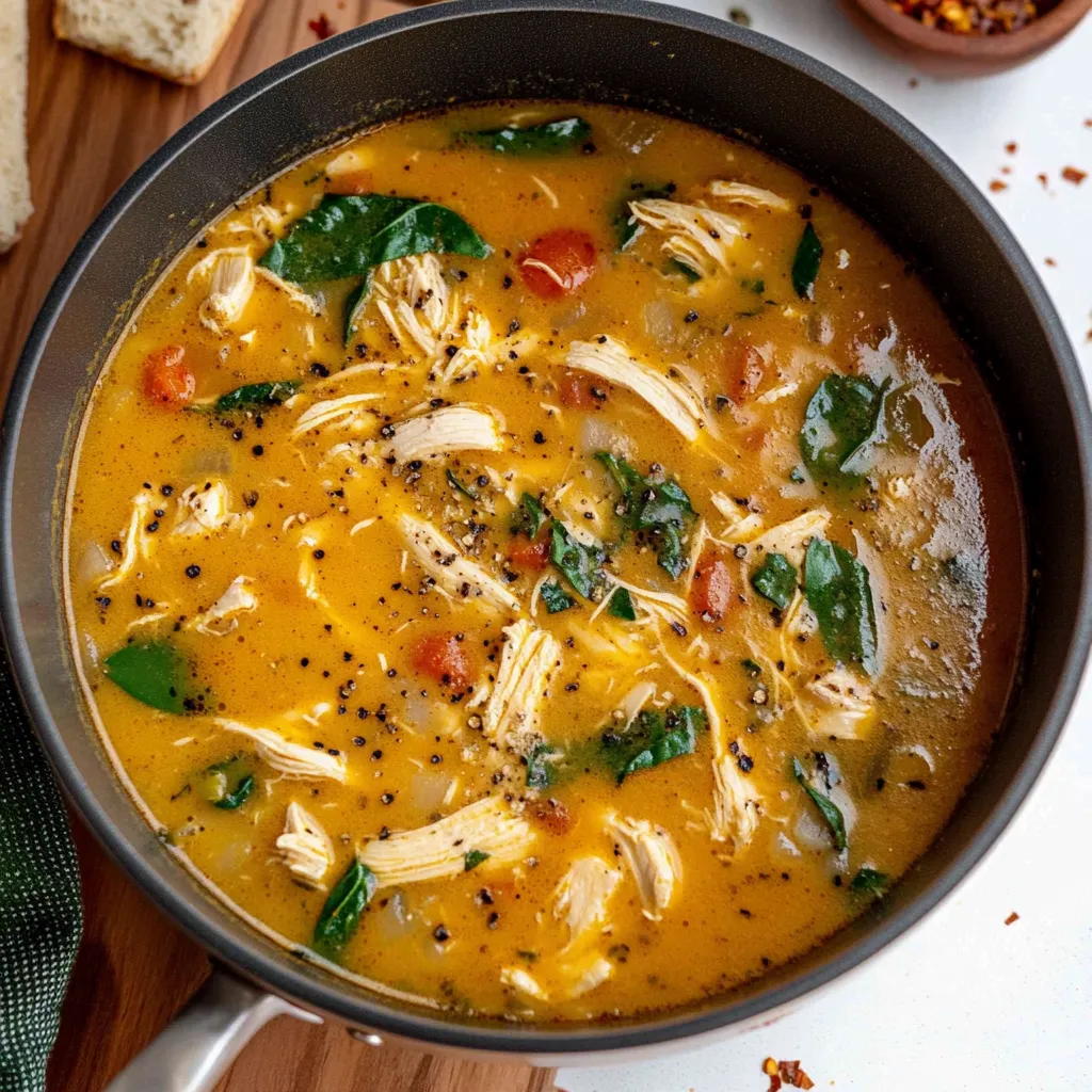 Sopa Toscana de Pollo Fácil