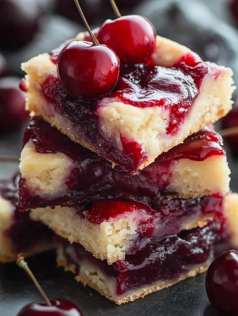 Postre de Barras de Cereza