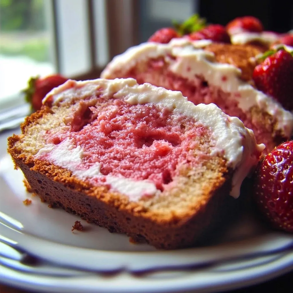 Pan de Queso Crema y Fresa