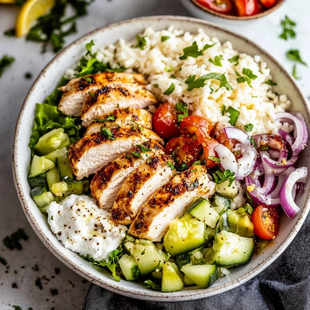 Bowl de Pollo Griego