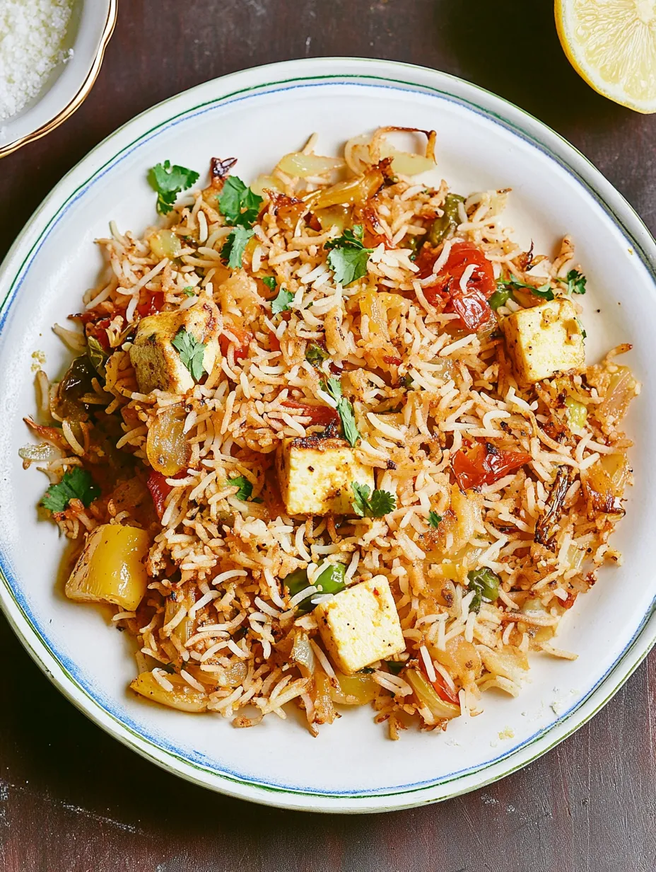 Biryani de verduras con azafrán y paneer – Sabroso y aromático