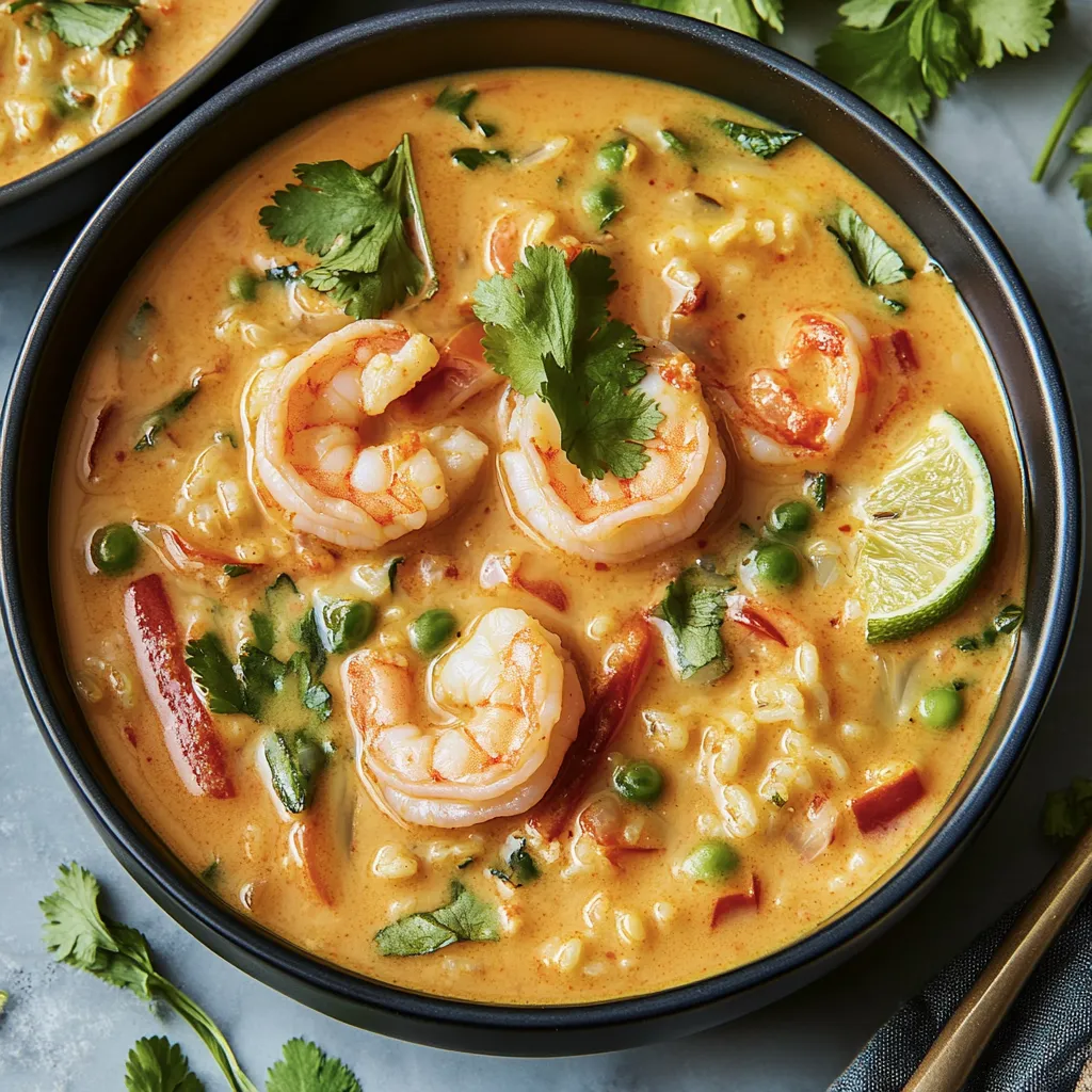 Sopa Thai con Camarones