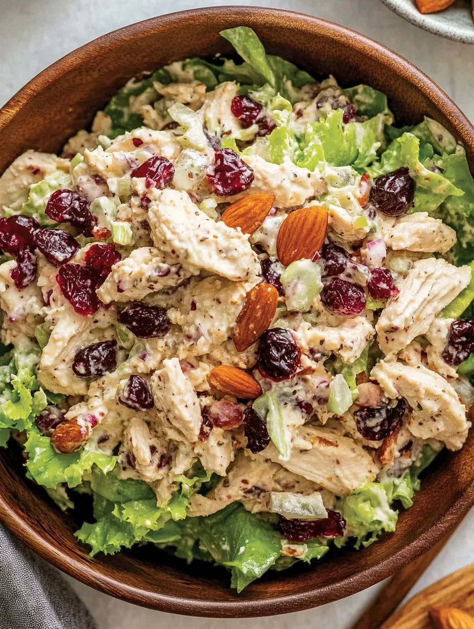Ensalada Fácil de Pollo con Arándanos