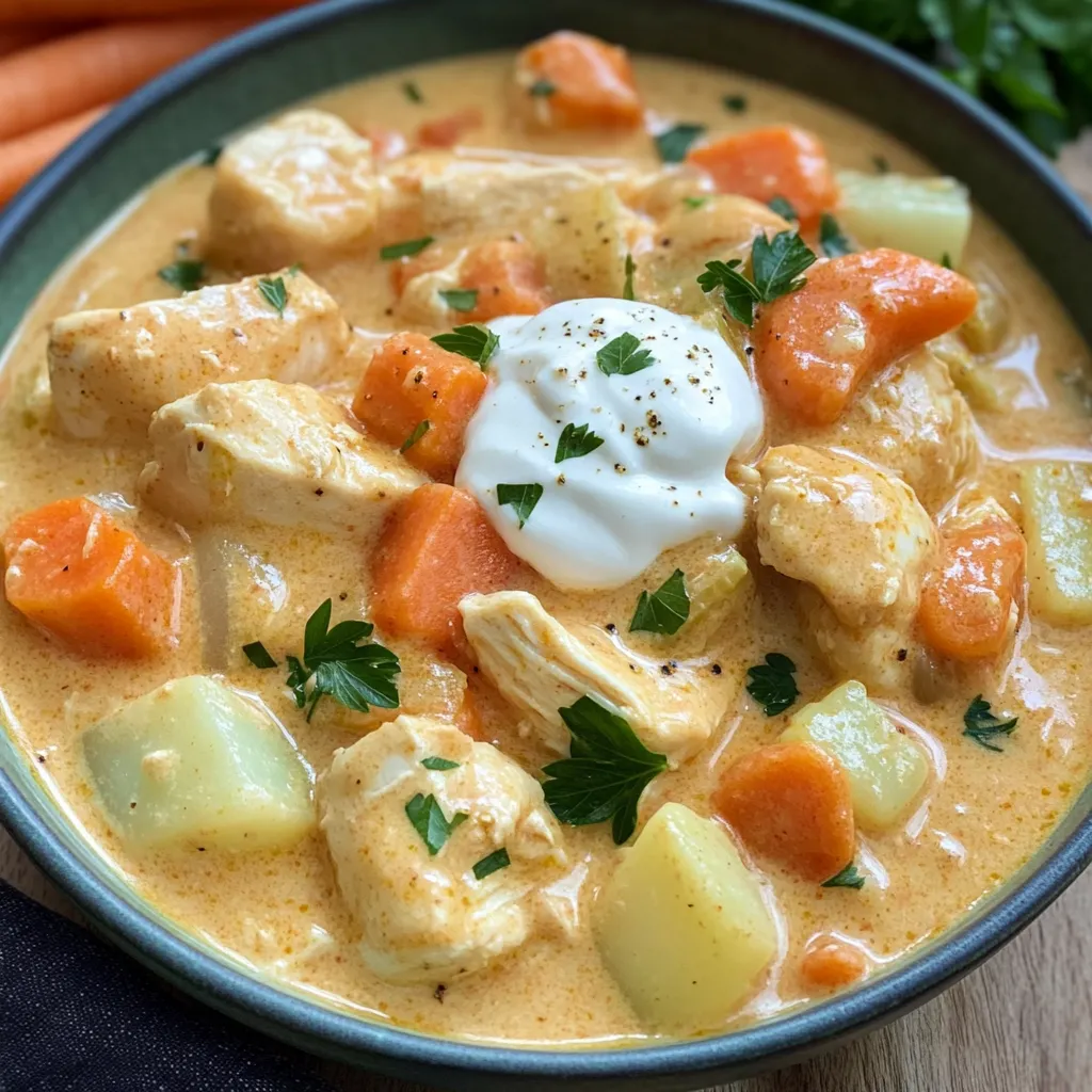 Pollo con kohlrabi y zanahorias