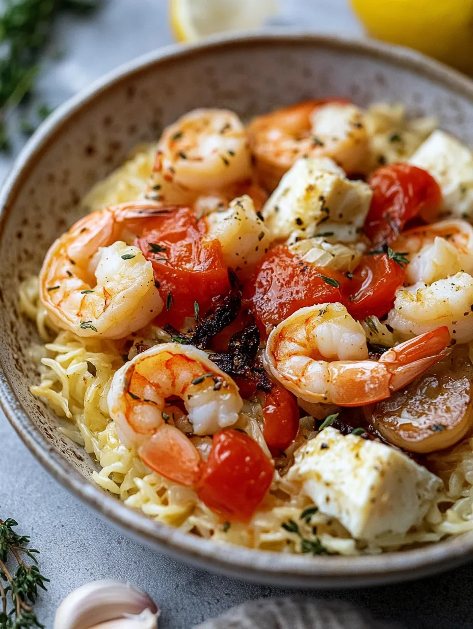 Camarones Saganaki Fácil