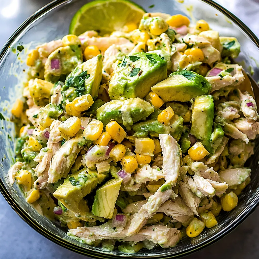 Ensalada Saludable de Pollo y Aguacate