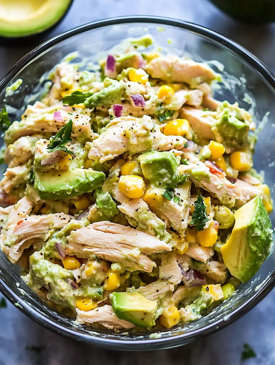 Ensalada Saludable de Pollo y Aguacate