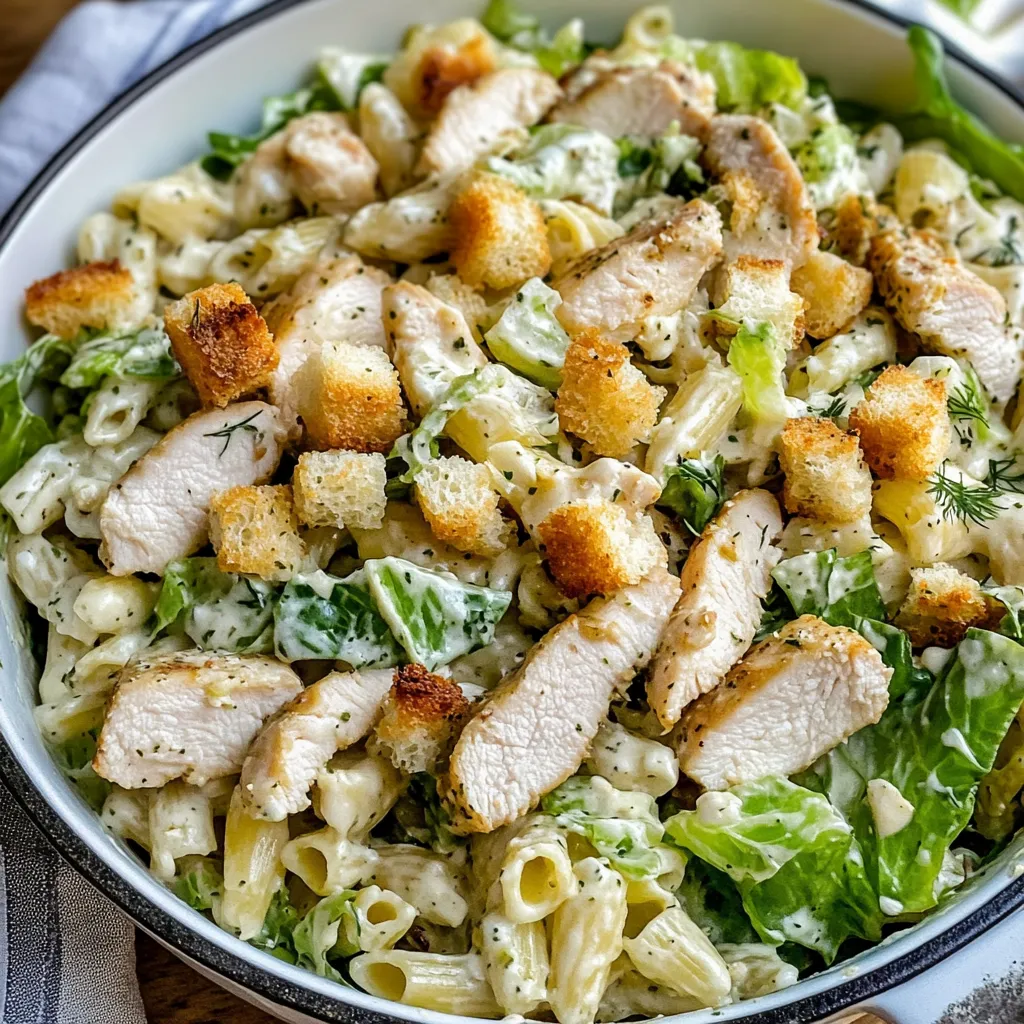 Ensalada de Pasta César con Pollo