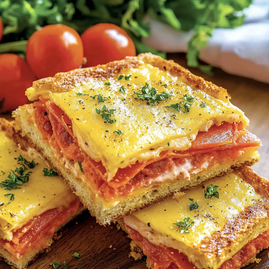 Cuadrados de Bocadillo Italiano