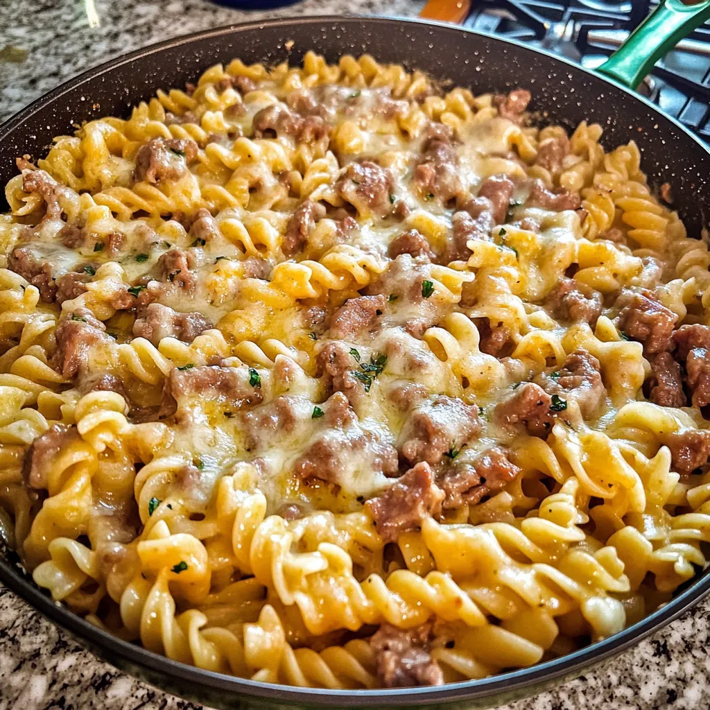 Pasta estilo Philly con Queso